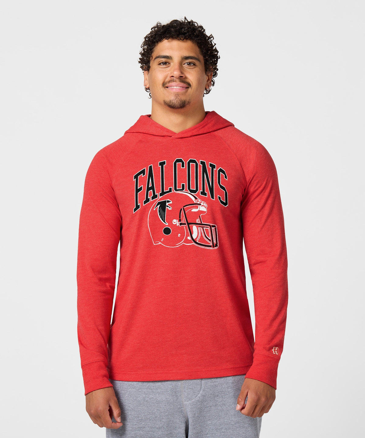 Atlanta Falcons Helmet Retro Lightweight Hoodie product image 3