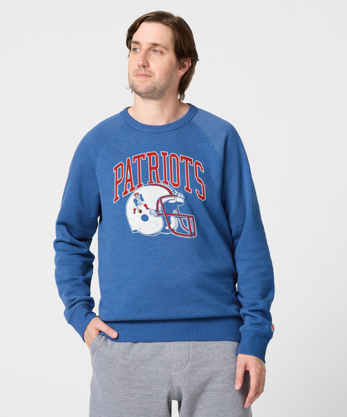 New England Patriots Helmet Retro Crewneck product image 3