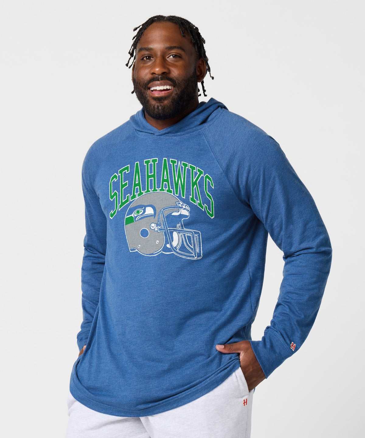 Seattle Seahawks Helmet Retro Lightweight Hoodie product image 3